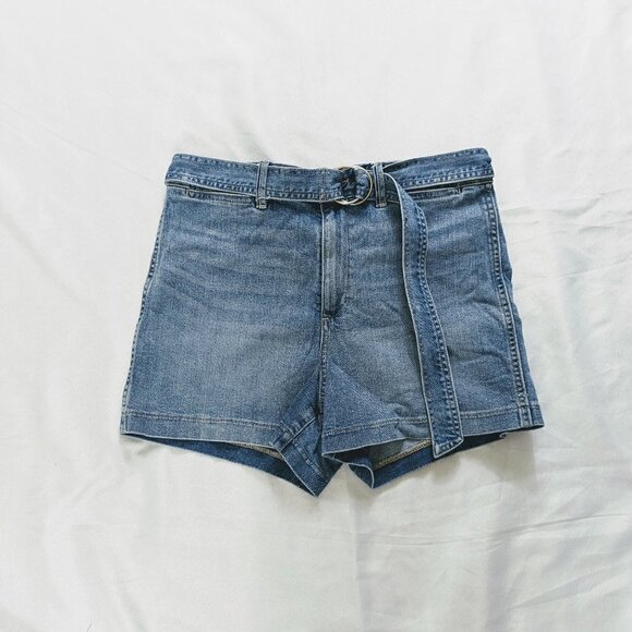 Gap Khaki Jean Shorts w/Belt Women's Size 10 - Picture 1 of 4